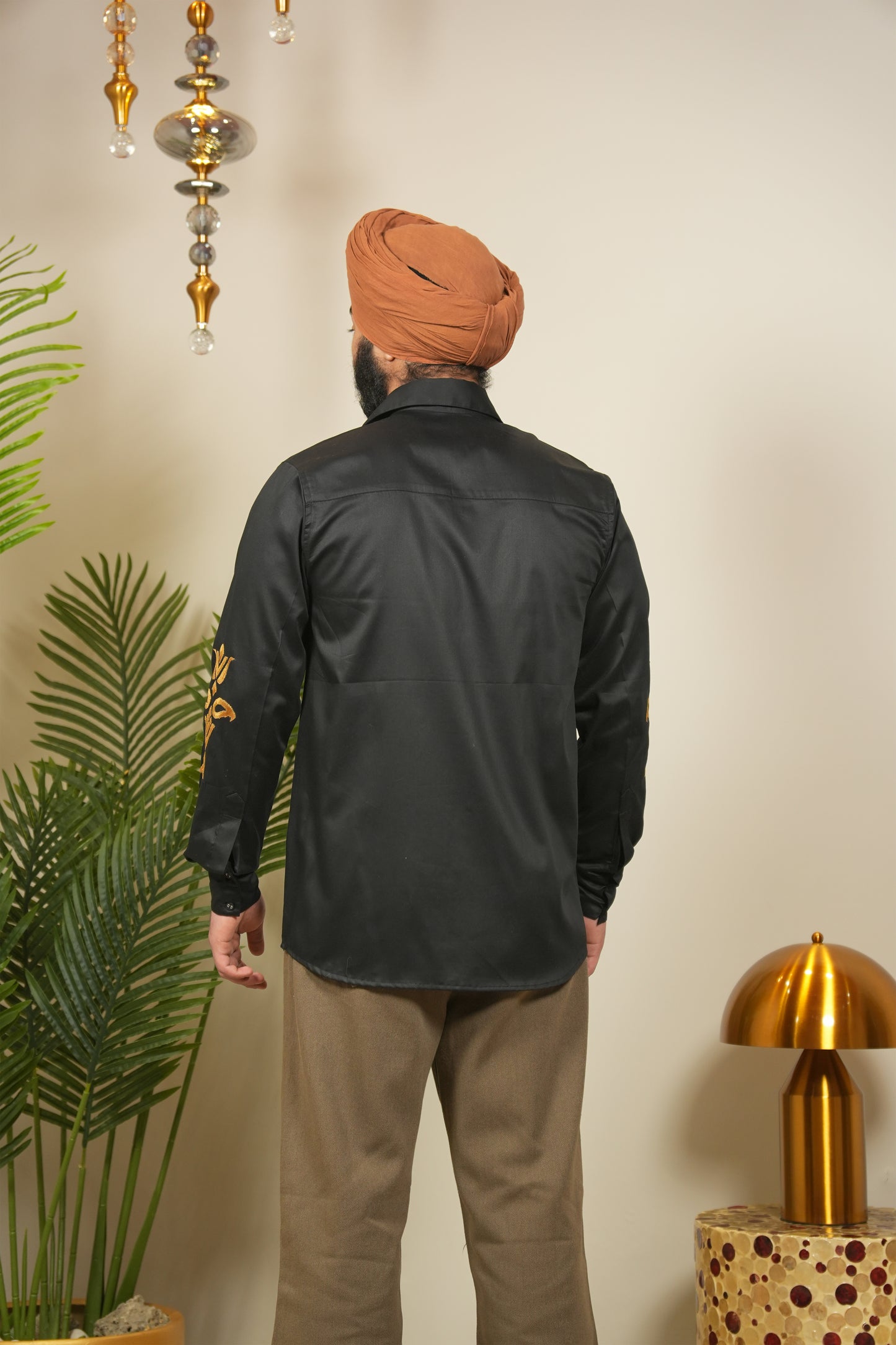 Kaala Shah Kaala Men's Black Phulkari Shirt